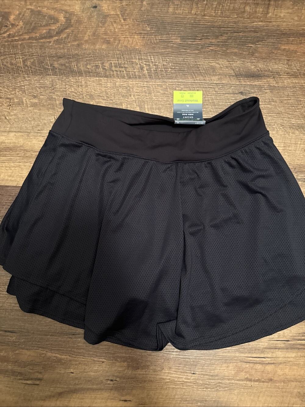 Tek Gear Womens High-Rise Skort Black Size XL NWT Stretch